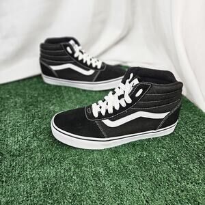 VANS Old Skool Sk8 Hi Top Suede Canvas Shoe Sneaker Men’s 8 Black White